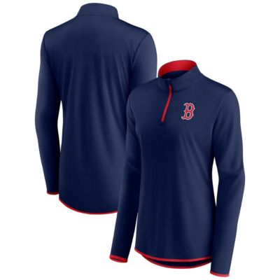 Boston Red Sox MLB Fanatics Corner Quarter-Zip Top