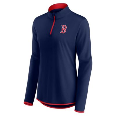 Boston Red Sox MLB Fanatics Corner Quarter-Zip Top