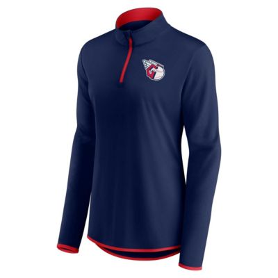 MLB Fanatics Cleveland Guardians Corner Quarter-Zip Top