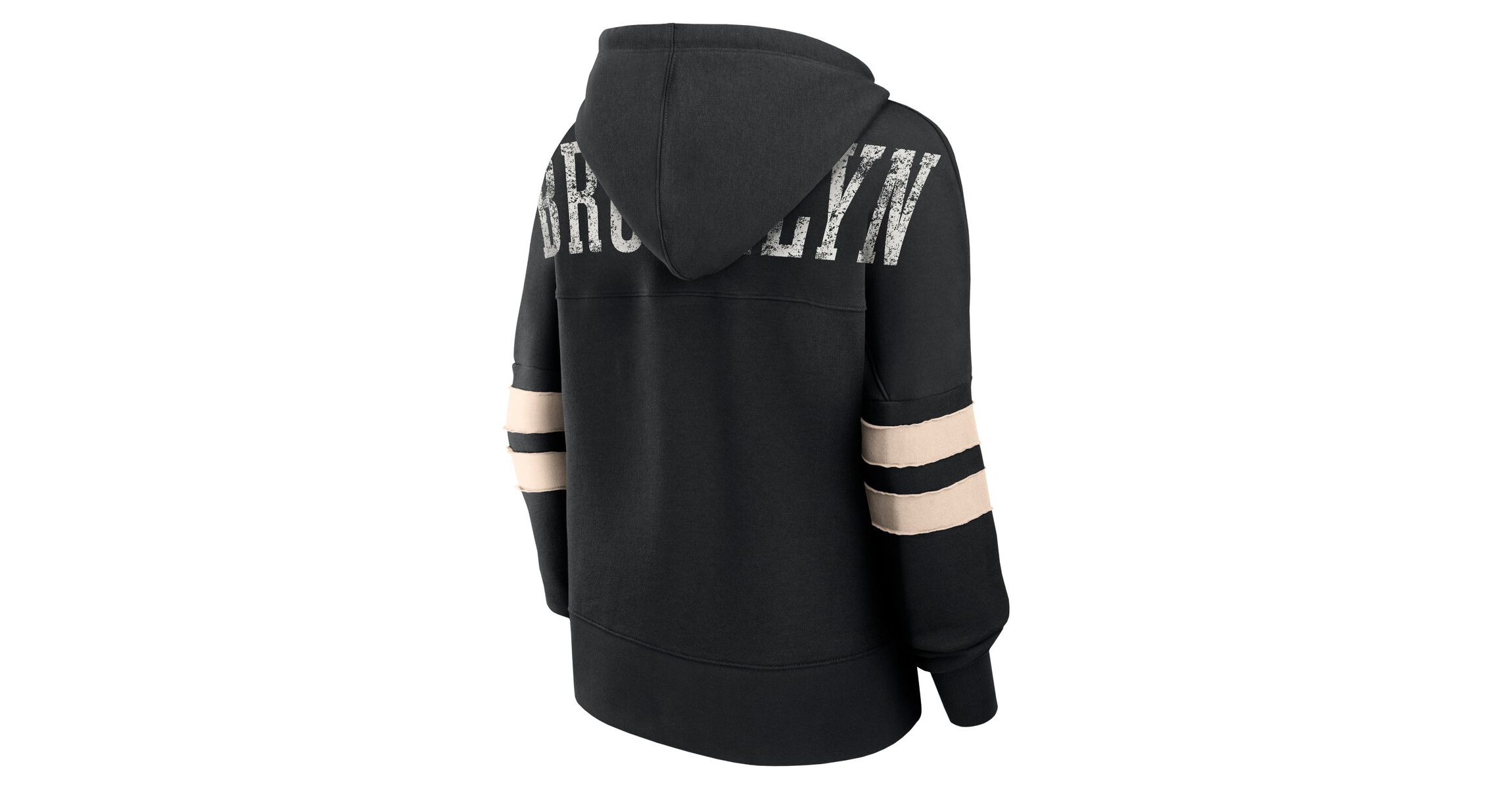 NBA Fanatics Brooklyn Nets Bold Move Dolman V-Neck High Hip Hoodie