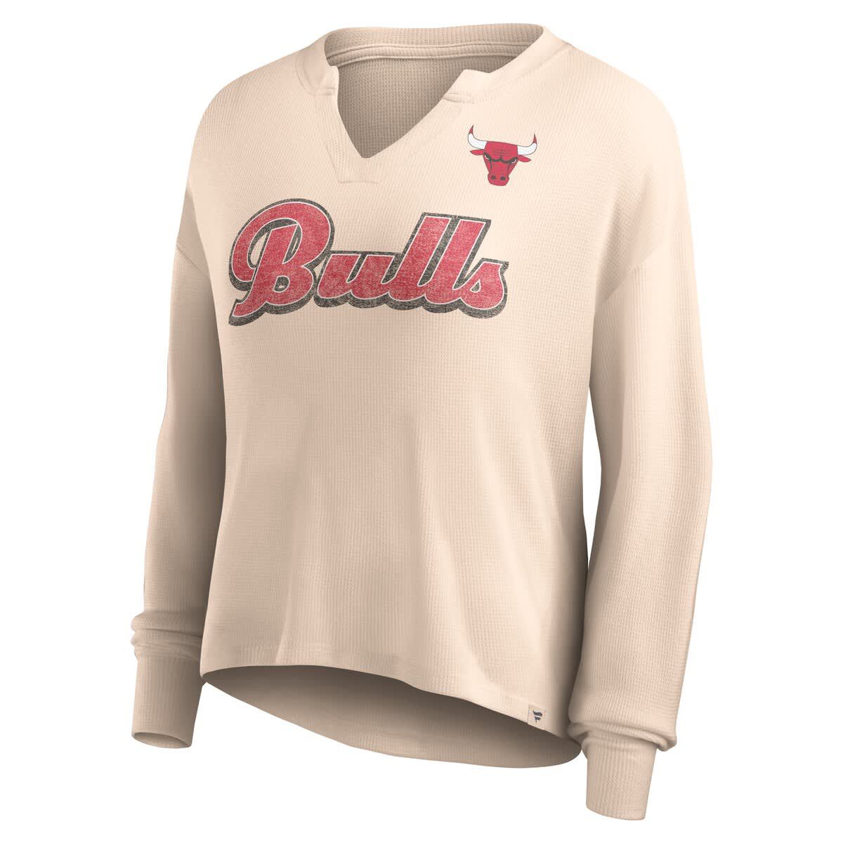 NBA Fanatics Chicago Bulls Go For It Long Sleeve Notch Neck T-Shirt