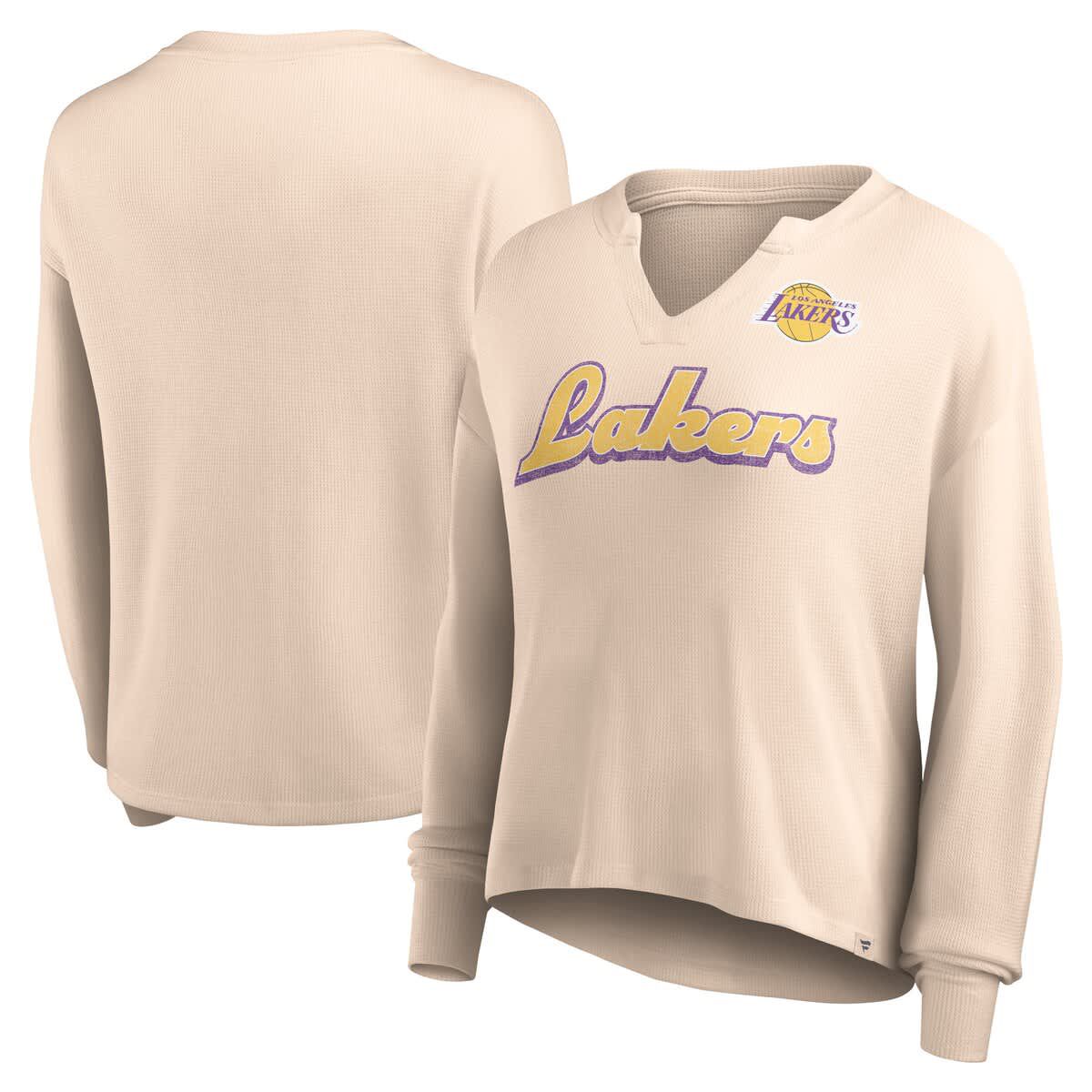 NBA Fanatics Los Angeles Lakers Go For It Long Sleeve Notch Neck T-Shirt