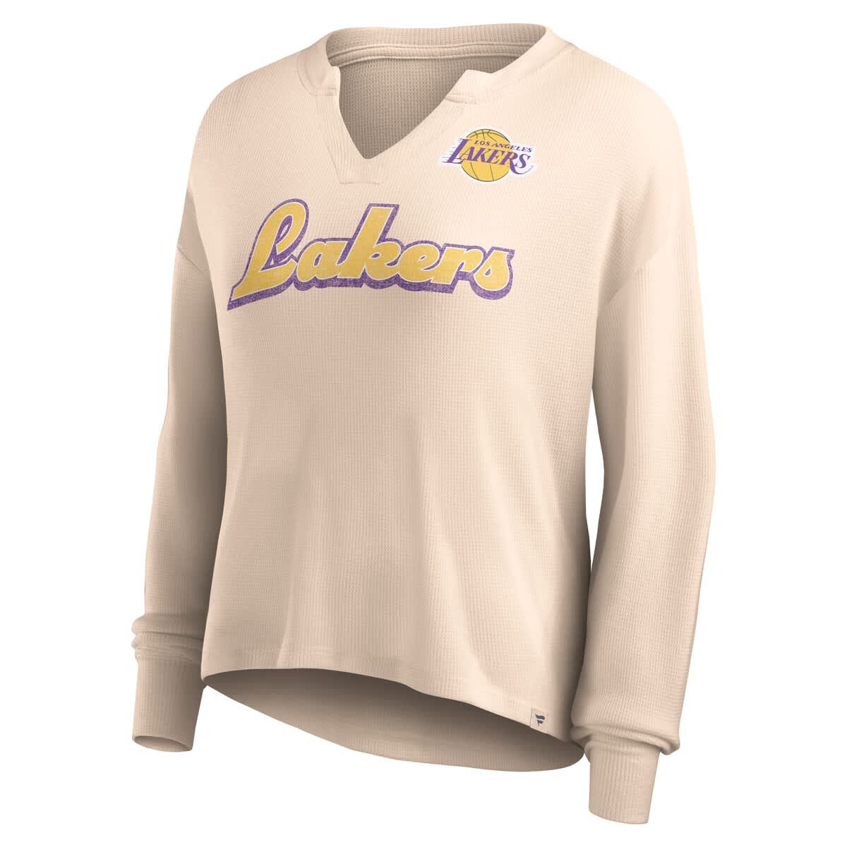 NBA Fanatics Los Angeles Lakers Go For It Long Sleeve Notch Neck T-Shirt