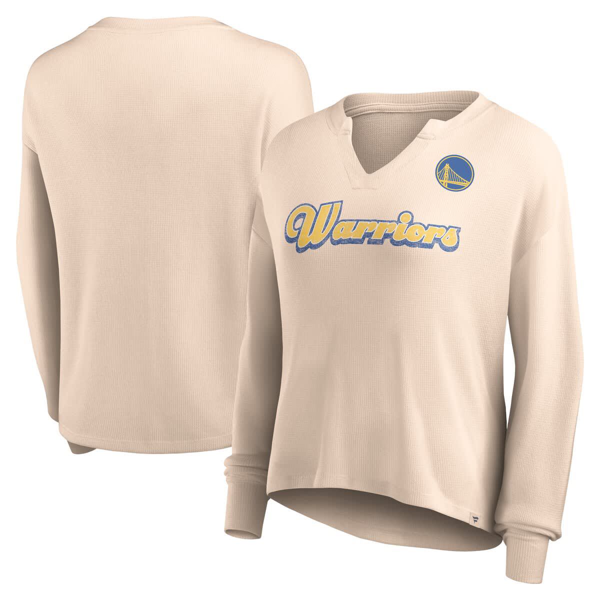 NBA Fanatics Golden State Warriors Go For It Long Sleeve Notch Neck T-Shirt