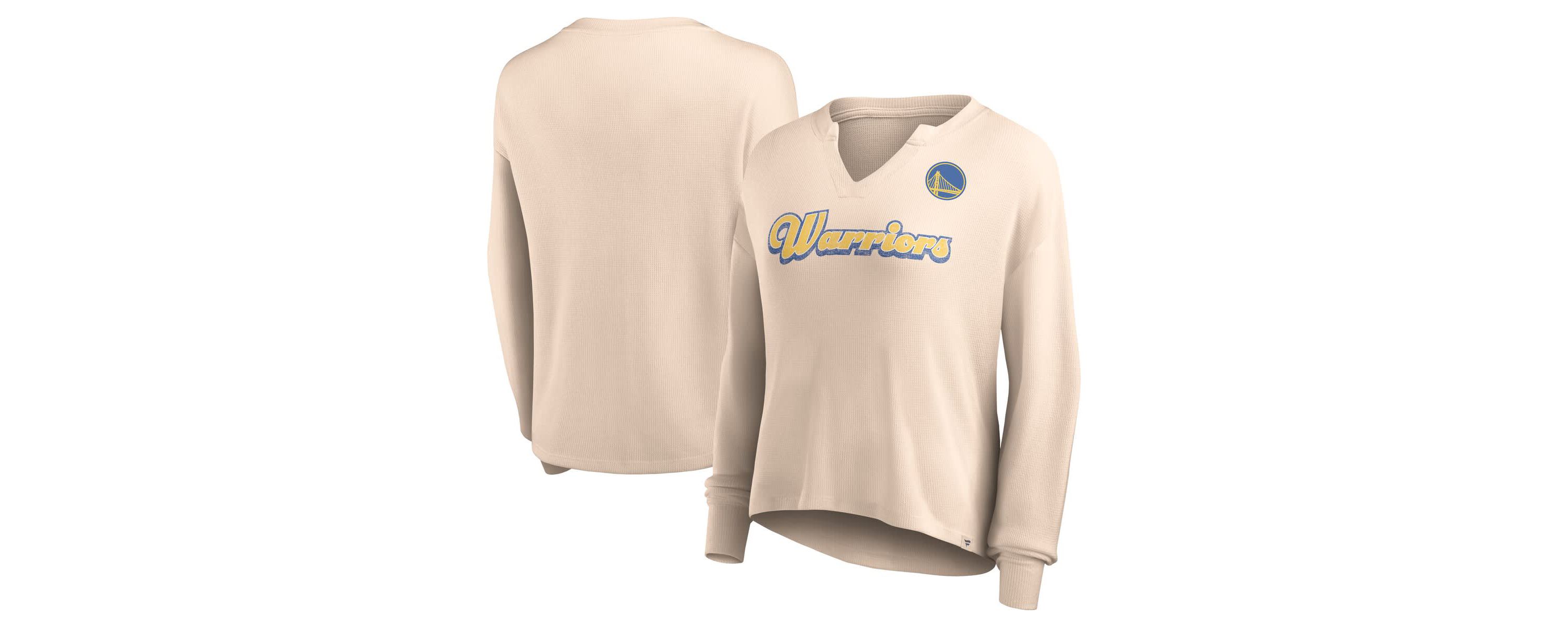 NBA Fanatics Golden State Warriors Go For It Long Sleeve Notch Neck T-Shirt