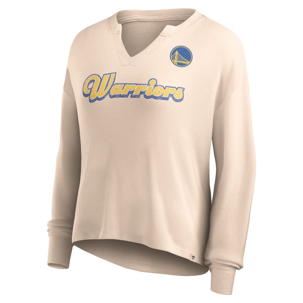NBA Fanatics Golden State Warriors Go For It Long Sleeve Notch Neck T-Shirt