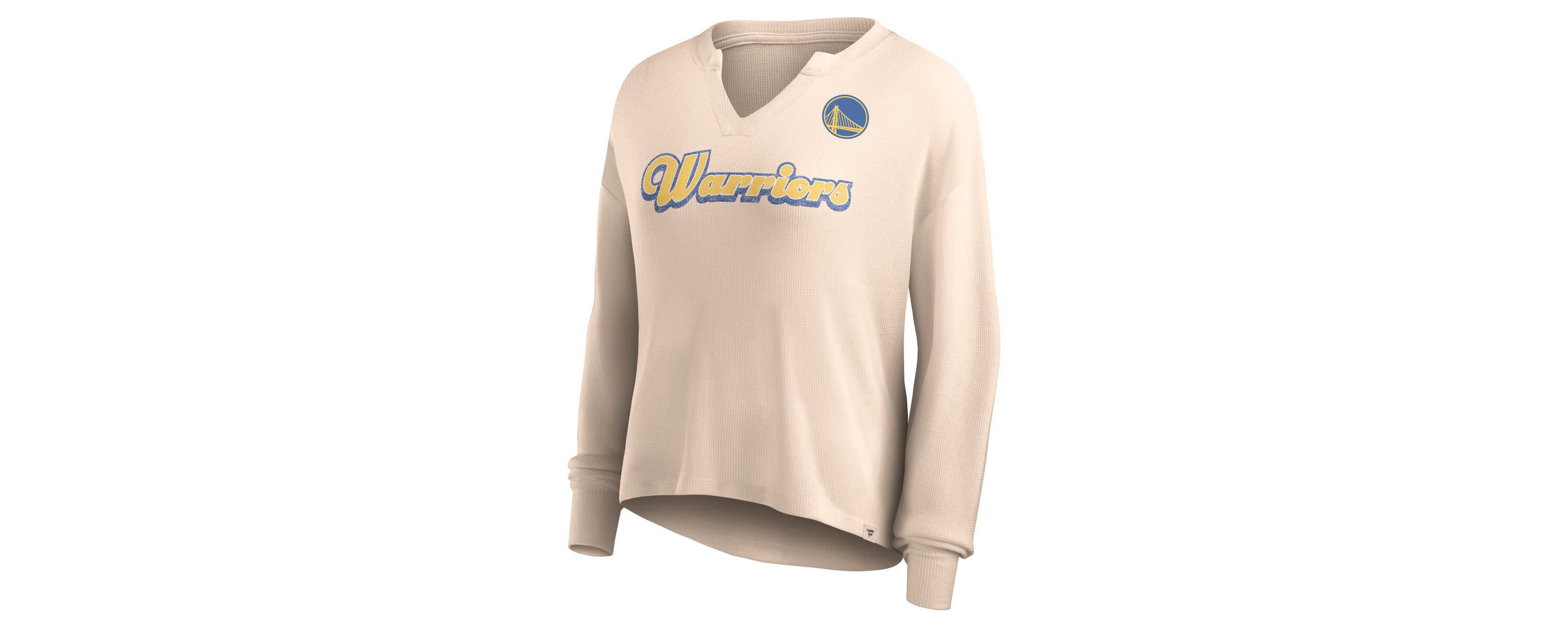 NBA Fanatics Golden State Warriors Go For It Long Sleeve Notch Neck T-Shirt