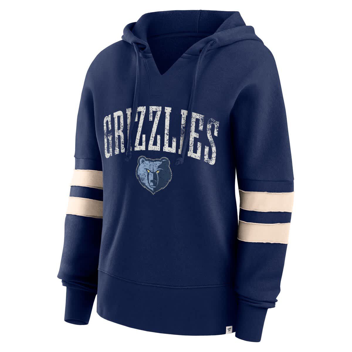NBA Fanatics Memphis Grizzlies Bold Move Dolman V-Neck High Hip Hoodie