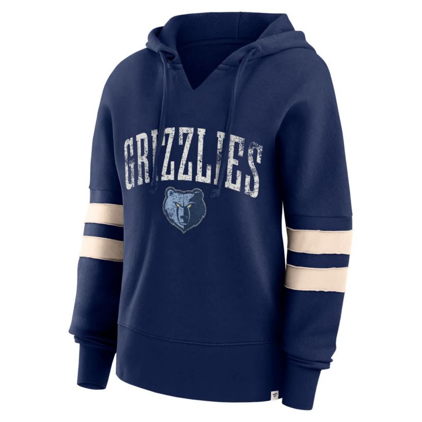 NBA Fanatics Memphis Grizzlies Bold Move Dolman V-Neck High Hip Hoodie