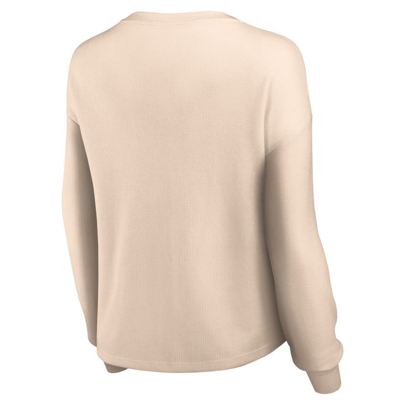 NHL Fanatics Seattle Kraken Go For It Notch Neck Waffle Knit Long Sleeve T-Shirt