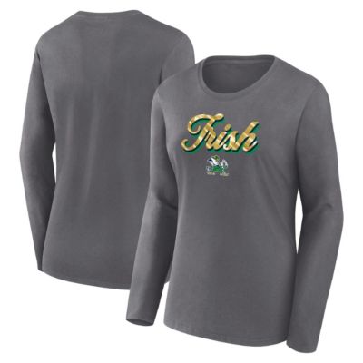 NCAA Fanatics Notre Dame Fighting Irish Double Team Script Long Sleeve T-Shirt