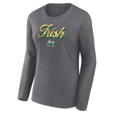 NCAA Fanatics Notre Dame Fighting Irish Double Team Script Long Sleeve T-Shirt