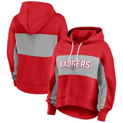 NCAA Fanatics Wisconsin Badgers Filled Stat Sheet Pullover Hoodie