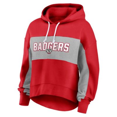 NCAA Fanatics Wisconsin Badgers Filled Stat Sheet Pullover Hoodie