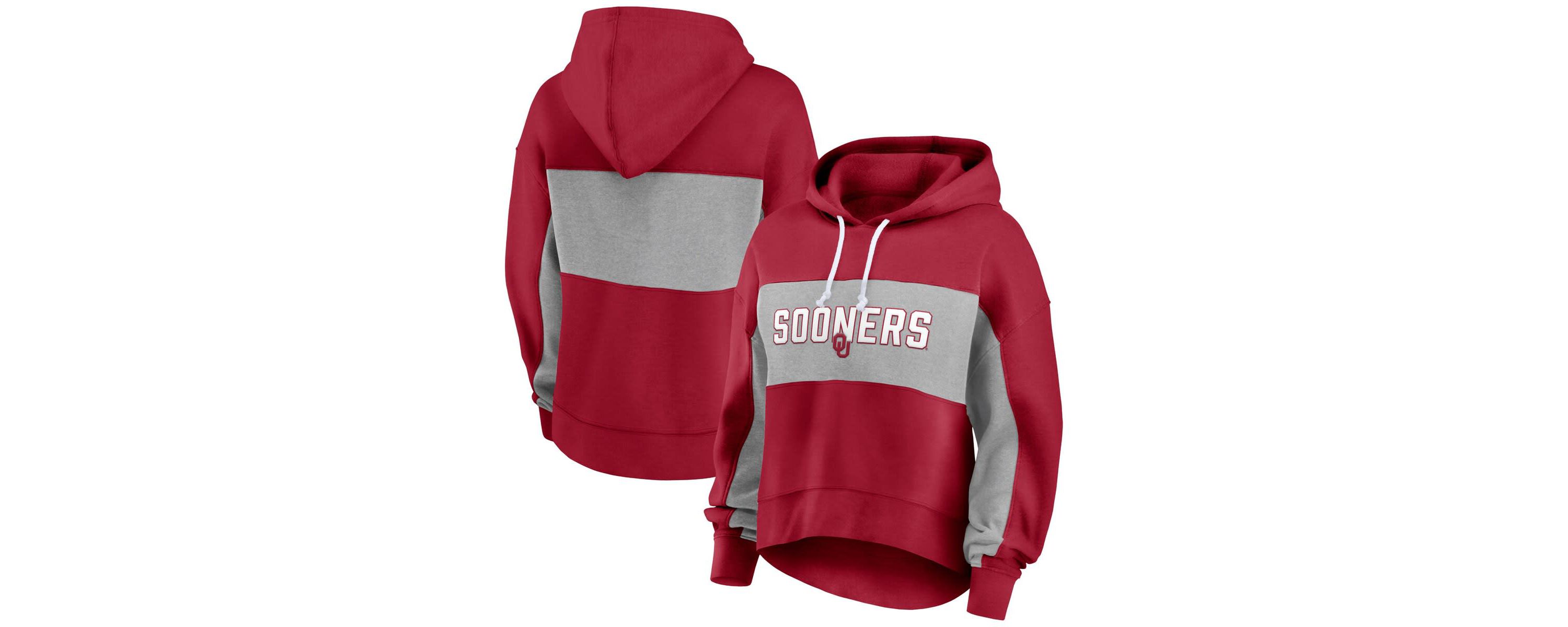NCAA Fanatics Oklahoma Sooners Filled Stat Sheet Pullover Hoodie