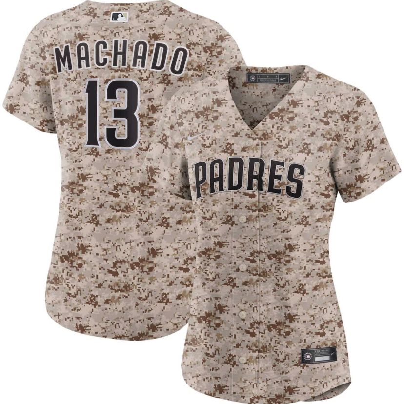 MLB Nike Manny Machado San Diego Padres USMC Alternate Replica Player Jersey