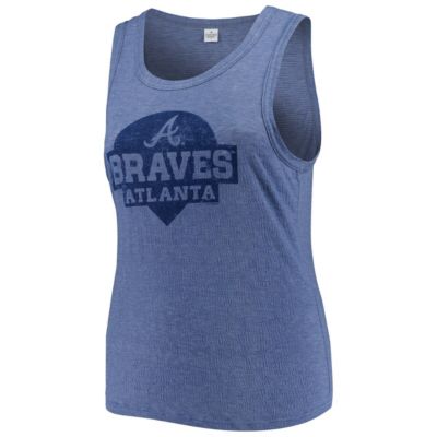 MLB Atlanta Braves Plus Size High Neck Tri-Blend Tank Top