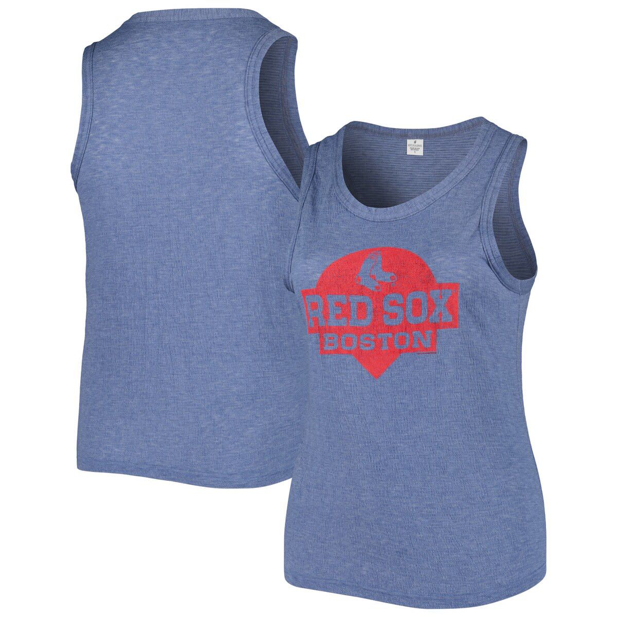 Boston Red Sox MLB Boston Sox Plus Size High Neck Tri-Blend Tank Top