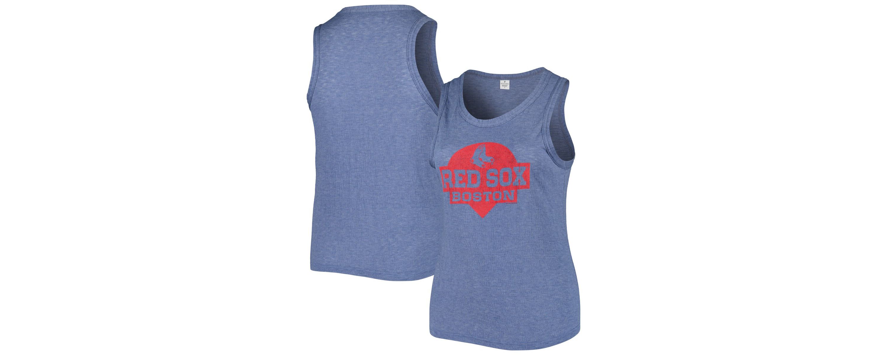 Boston Red Sox MLB Boston Sox Plus Size High Neck Tri-Blend Tank Top