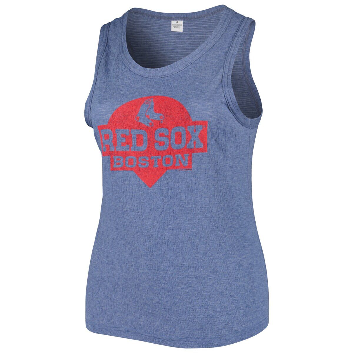 Boston Red Sox MLB Boston Sox Plus Size High Neck Tri-Blend Tank Top