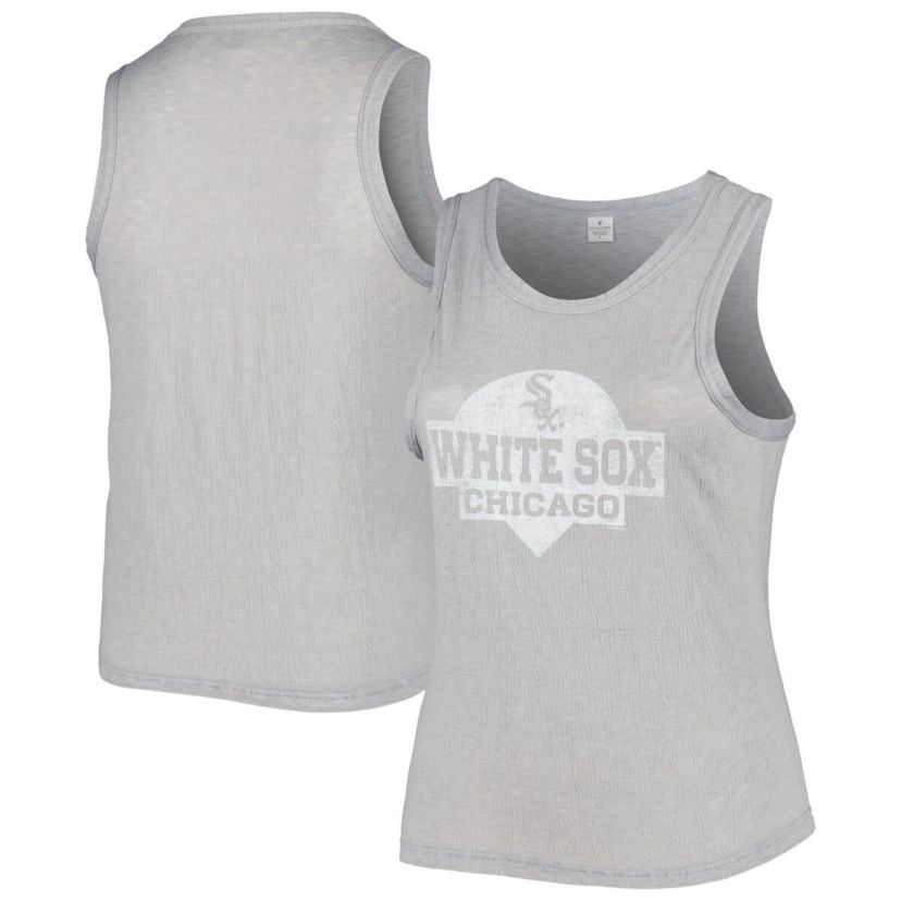 Chicago White Sox MLB Chicago Sox Plus Size High Neck Tri-Blend Tank Top