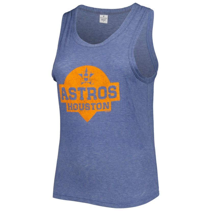 MLB Houston Astros Plus Size High Neck Tri-Blend Tank Top