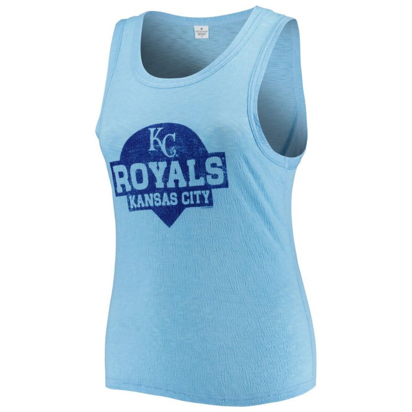 MLB Kansas City Royals Plus Size High Neck Tri-Blend Tank Top