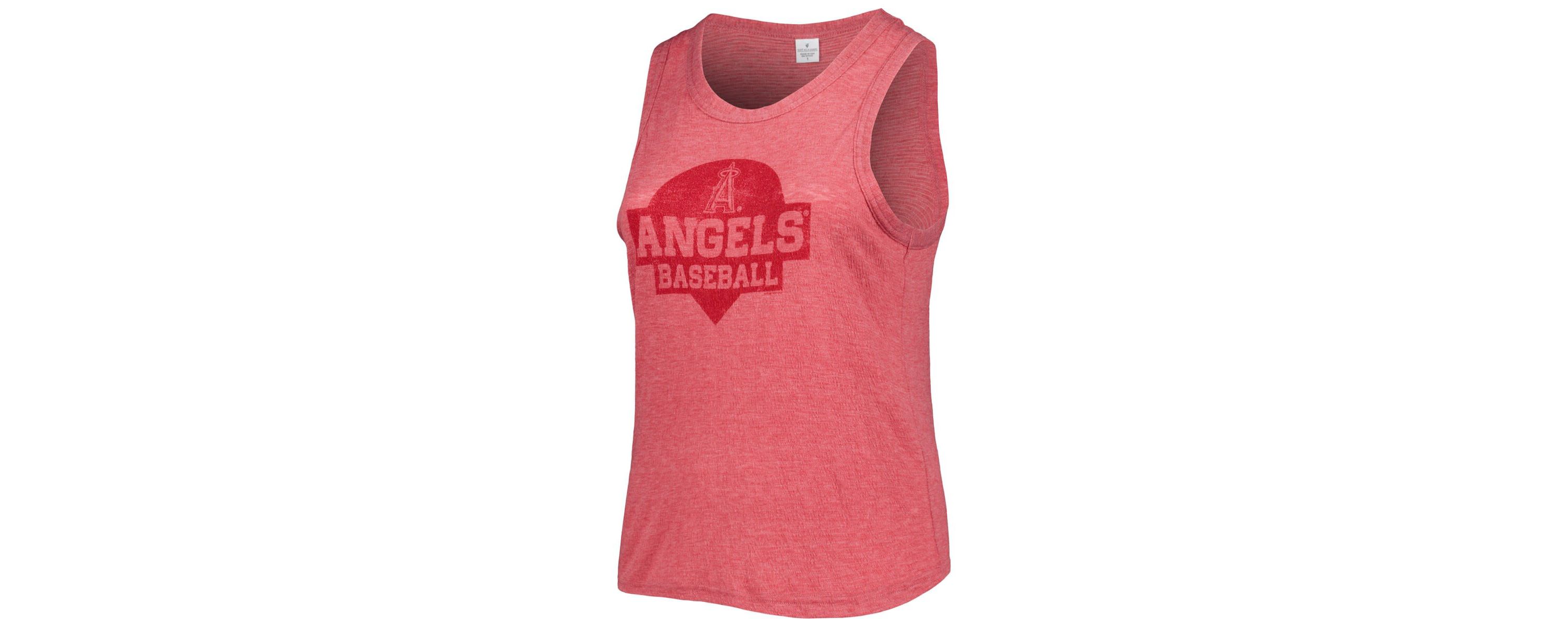 MLB Los Angeles Angels Plus Size High Neck Tri-Blend Tank Top