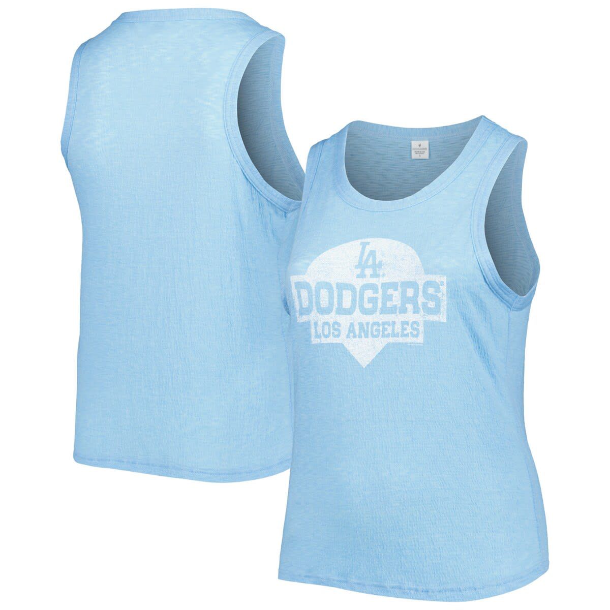 MLB Los Angeles Dodgers Plus Size High Neck Tri-Blend Tank Top