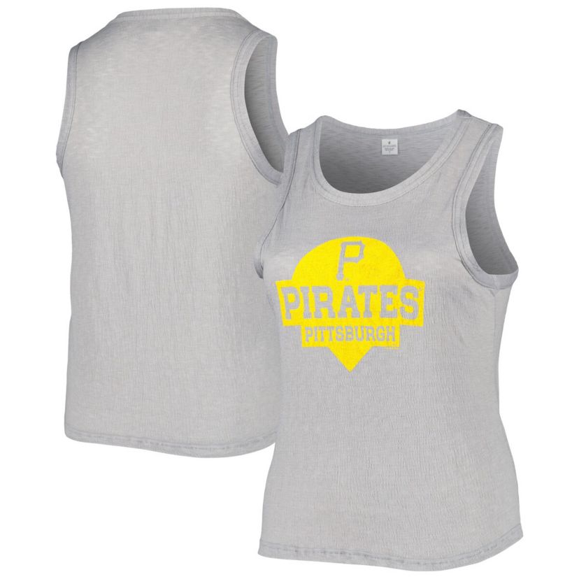 MLB Pittsburgh Pirates Plus Size High Neck Tri-Blend Tank Top