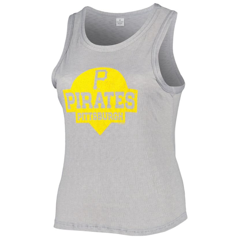 MLB Pittsburgh Pirates Plus Size High Neck Tri-Blend Tank Top
