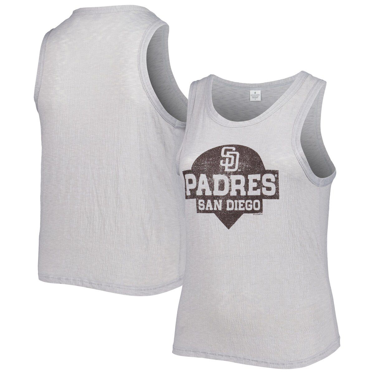 MLB San Diego Padres Plus Size High Neck Tri-Blend Tank Top