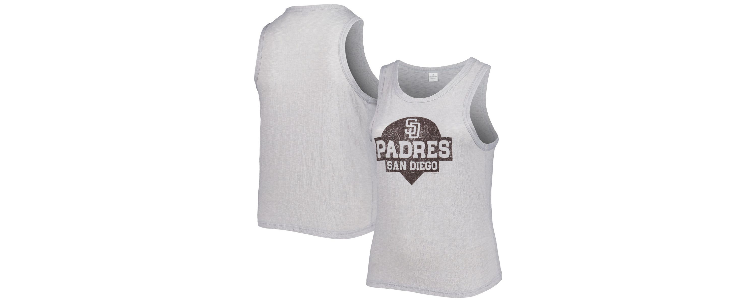 MLB San Diego Padres Plus Size High Neck Tri-Blend Tank Top