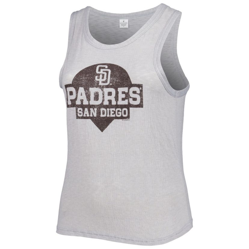 MLB San Diego Padres Plus Size High Neck Tri-Blend Tank Top