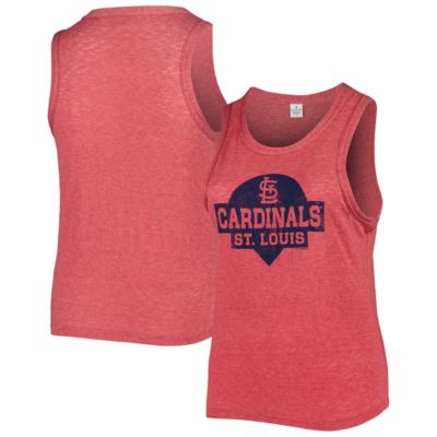 MLB St. Louis Cardinals Plus High Neck Tri-Blend Tank Top