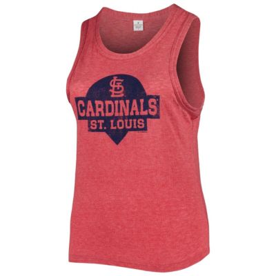 MLB St. Louis Cardinals Plus High Neck Tri-Blend Tank Top