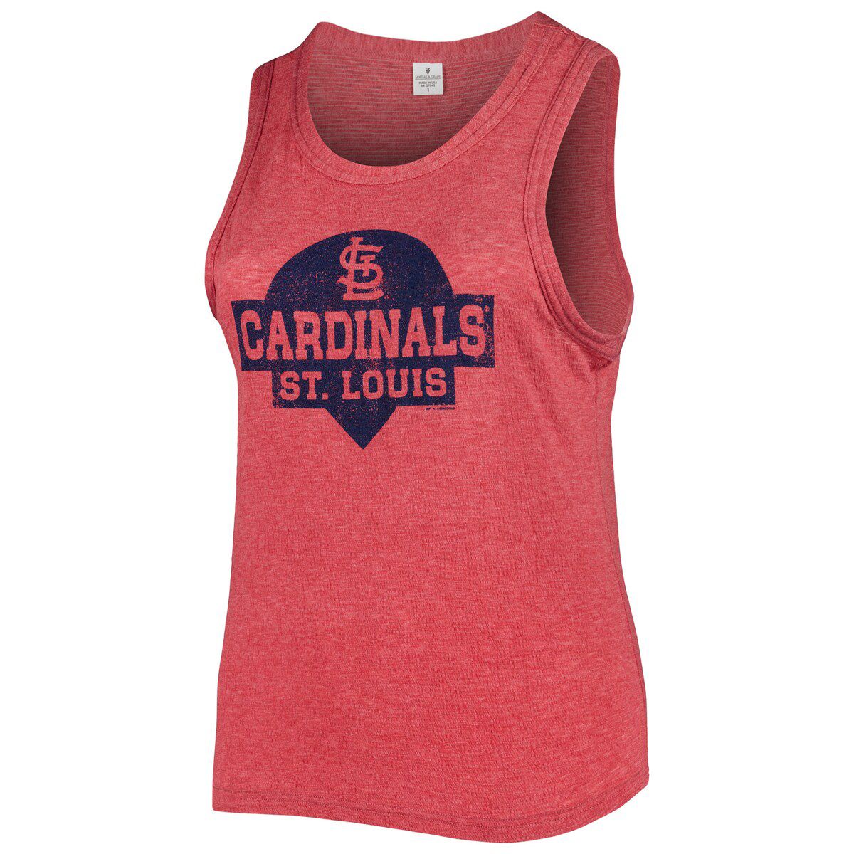 MLB St. Louis Cardinals Plus Size High Neck Tri-Blend Tank Top