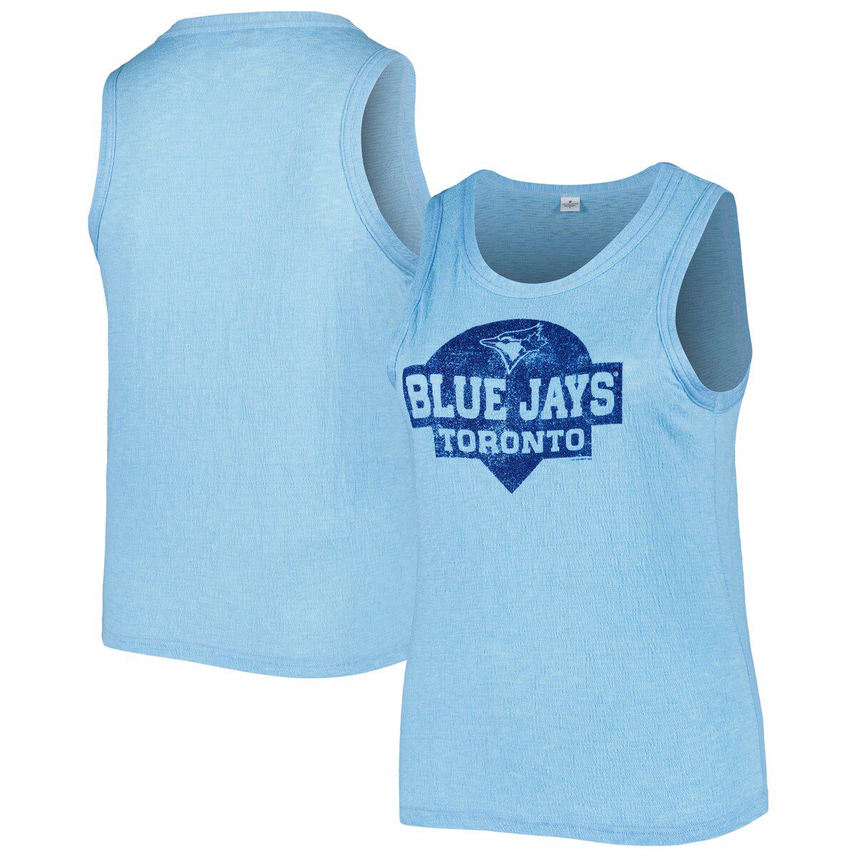Toronto Blue Jays MLB Toronto Jays Plus Size High Neck Tri-Blend Tank Top