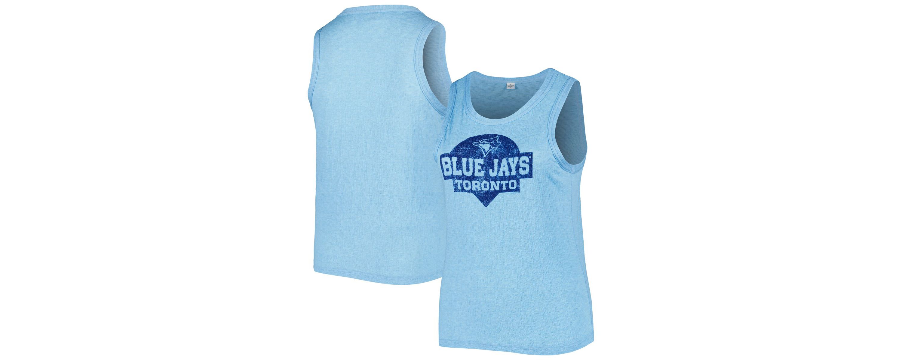 Toronto Blue Jays MLB Toronto Jays Plus Size High Neck Tri-Blend Tank Top