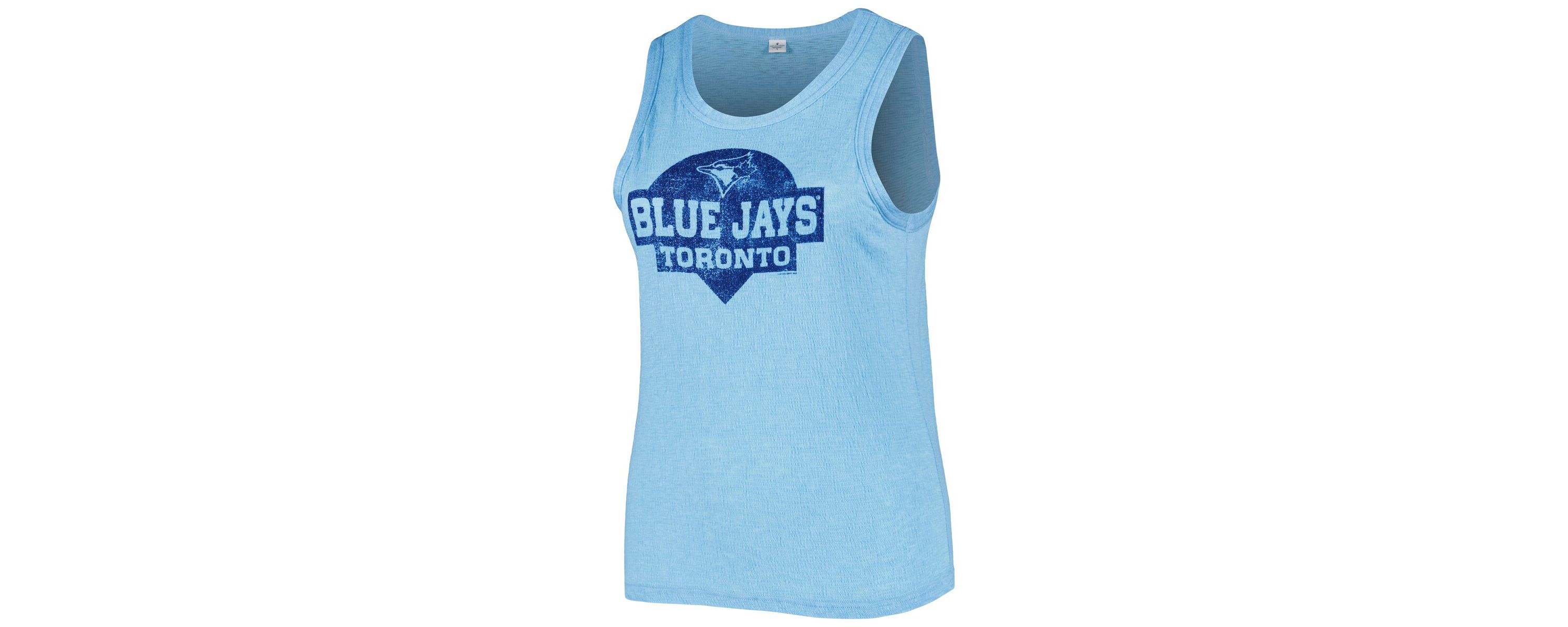 Toronto Blue Jays MLB Toronto Jays Plus Size High Neck Tri-Blend Tank Top