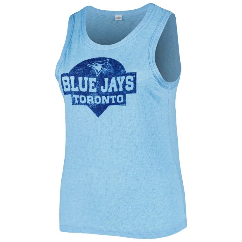 Toronto Blue Jays MLB Toronto Jays Plus Size High Neck Tri-Blend Tank Top