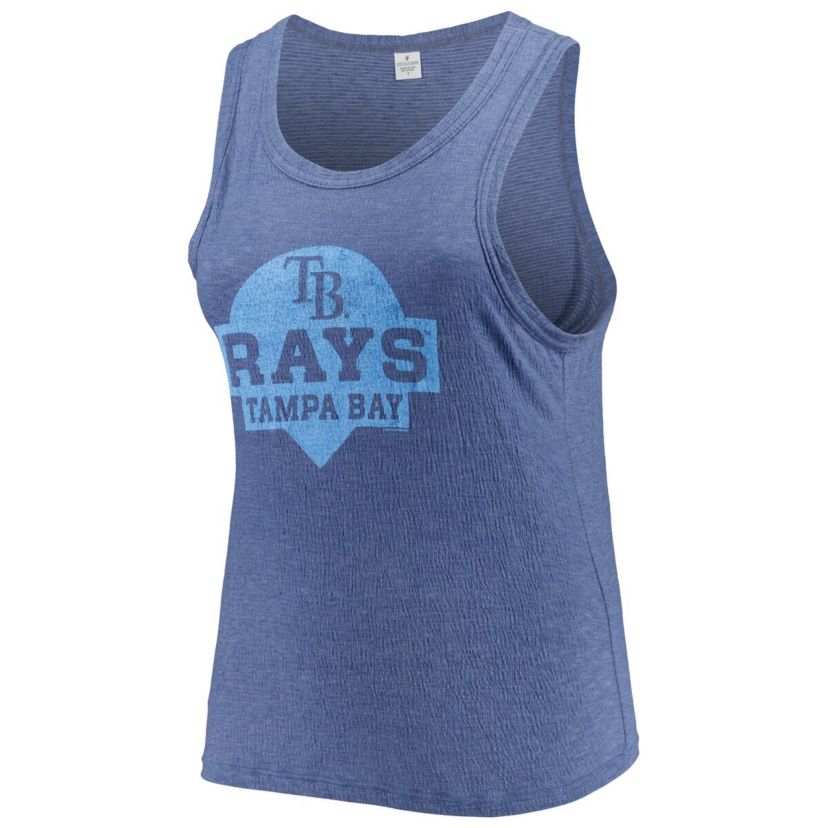 MLB Tampa Bay Rays Plus Size High Neck Tri-Blend Tank Top