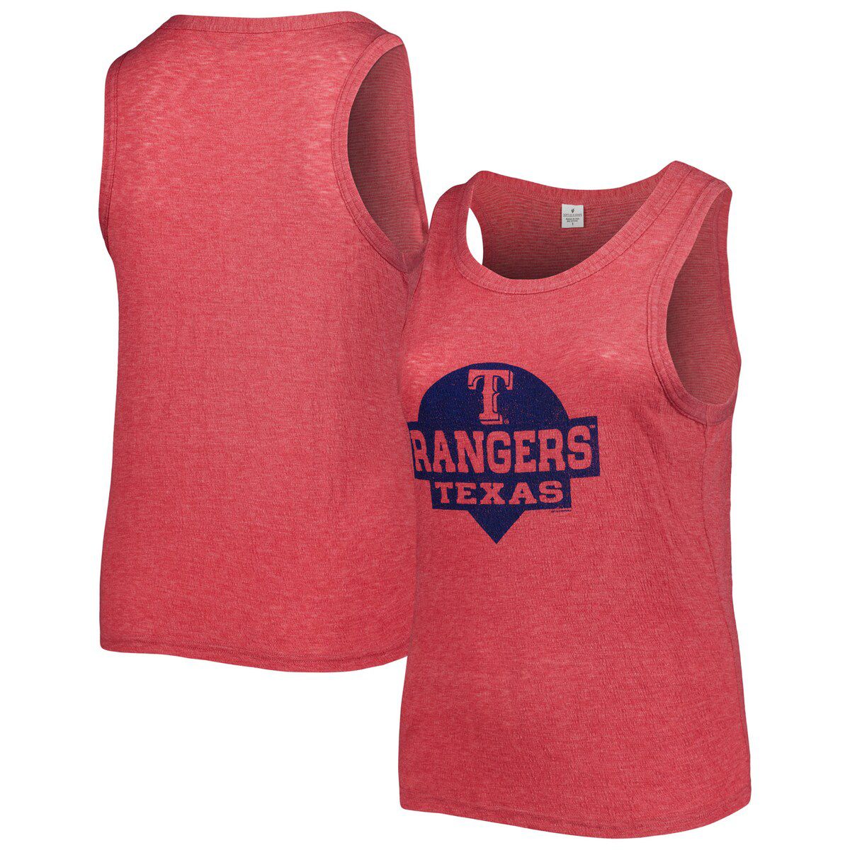 MLB Texas Rangers Plus Size High Neck Tri-Blend Tank Top