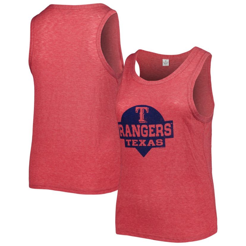 MLB Texas Rangers Plus Size High Neck Tri-Blend Tank Top