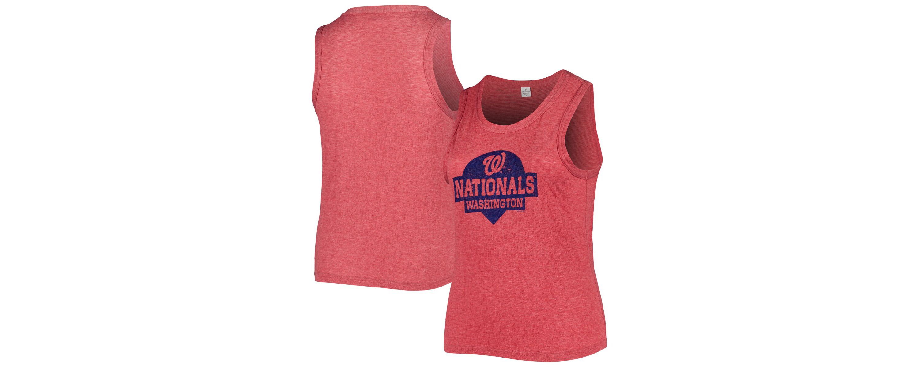 MLB Washington Nationals Plus Size High Neck Tri-Blend Tank Top