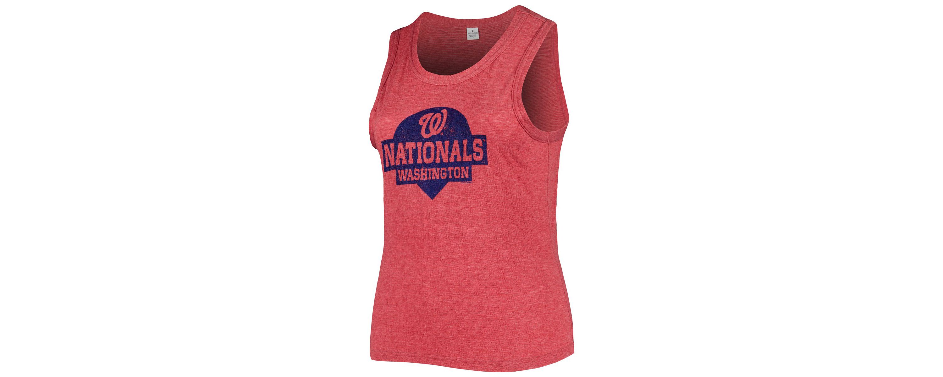 MLB Washington Nationals Plus Size High Neck Tri-Blend Tank Top