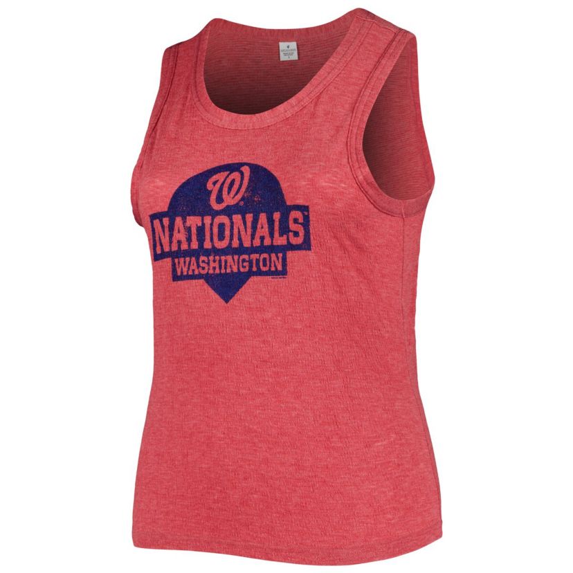 MLB Washington Nationals Plus Size High Neck Tri-Blend Tank Top
