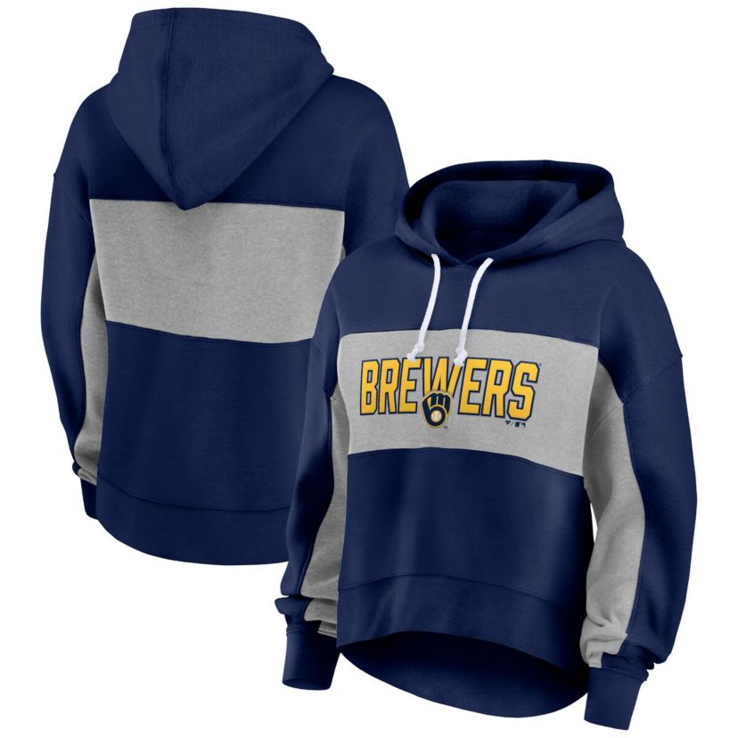 MLB Fanatics Milwaukee Brewers Filled Stat Sheet Pullover Hoodie