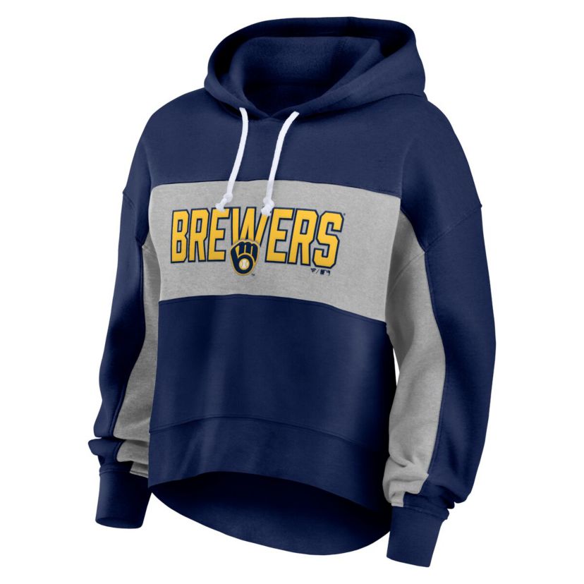 MLB Fanatics Milwaukee Brewers Filled Stat Sheet Pullover Hoodie
