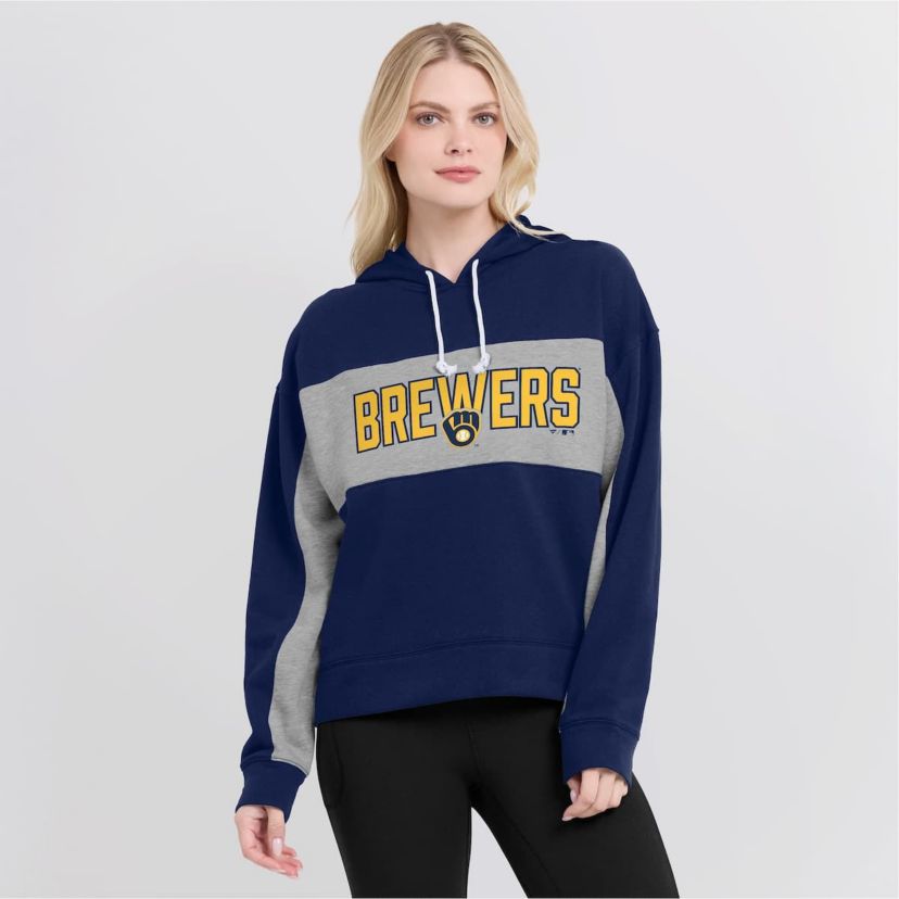 MLB Fanatics Milwaukee Brewers Filled Stat Sheet Pullover Hoodie